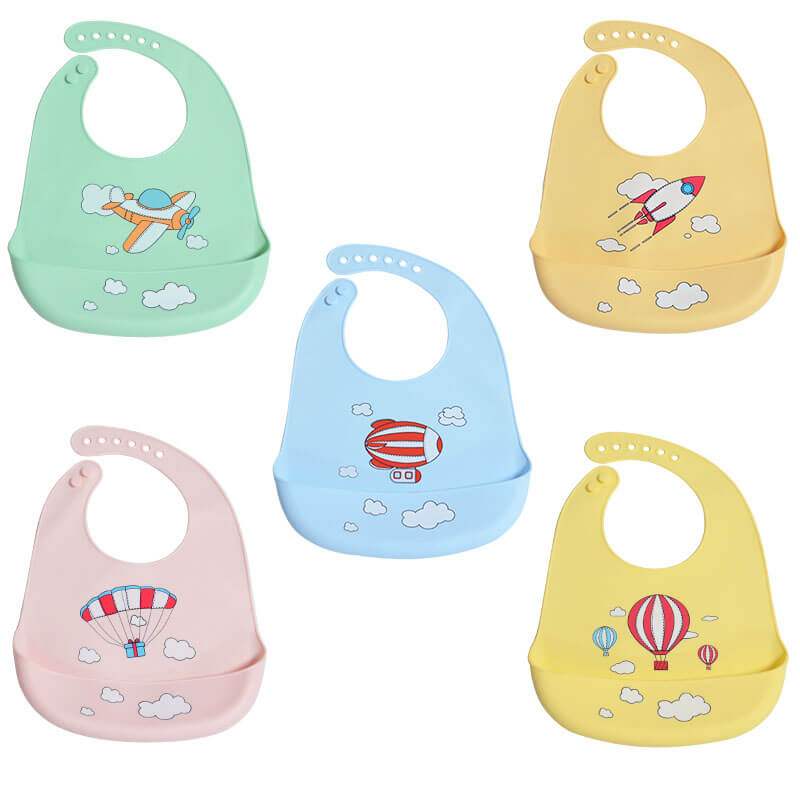 Silicone Heat Transfer Printing-Silicone Baby Bibs